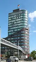 Channel Tower (2003), höchstes Gebäude in Harburg (rund 75&nbsp;m), Architekt: Bernhard Winking