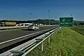 Die Ausfahrt Novi Marof im Verlauf der A4.