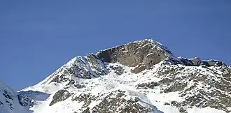 Der Hintere Daunkopf von Osten, links das Daunjoch