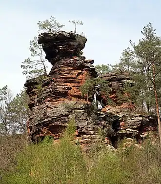 Rappenfelsen am Südostfuß