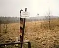 DDR-Grenzsäule (1976) BGS-Tafel Zonengrenze