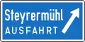 15b-a: Ausfahrts­wegweiser – Auto­bahn oder Auto­straße