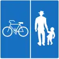28b: Geh- und Radweg ohne Benützungspflicht (getrennt)
