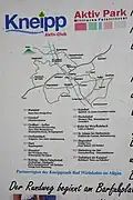 Hinweisschild für einen Kneipp-Park