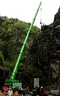 Der Hirsch auf dem Weg zu seinem Standplatz