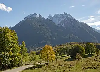 Hochkalter mit Blaueis von Norden