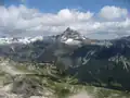 Südansicht mit Kaufbeurer Haus und Hornbachtal