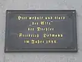 Gedenktafel an seinem ehemaligen Wohnhaus in Ilmenau