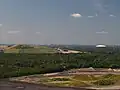 Die Arena im Emschertal, von der Hohewardhalde aus gesehen