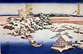 Schnee am Sumidagawa (at Edo)