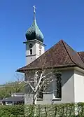Aussenansicht seitlich hinten Wallfahrtskirche Heiligkreuz (St. Gallen)