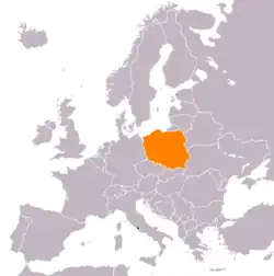 Lage von Heiliger Stuhl und Polen