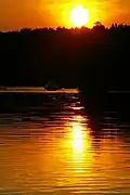 Sonnenuntergang am Holzöstersee