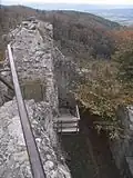 Aufstieg auf die Mauer zum Rundblick