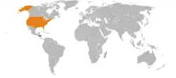 Lage von Honduras und Vereinigte Staaten