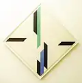 Bi-axiale Raummodulation, 2014, KHD./Leinwand, 107 × 107 cm