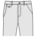 Geschwungene Bananentasche und Uhrentasche (rechts), französische Tasche (links)