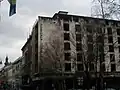 Hotel „Evropa“ nach dem Brand im Bosnienkrieg