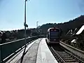 Haltepunkt Einsiedel Gymnasium, neuer Standort seit 2022 mit City-Bahn nach Aue (Sachs)
