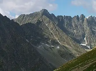 Der Hrubý vrch vom Kôprovský štít aus gesehen
