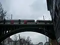 Die Brücke über die Heiligenstädter Straße ist noch in Betrieb und wird von der U6 befahren