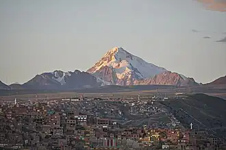 Südseite des Huayna Potosí vom Altiplano