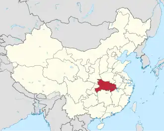 Lage von Húběi Shěng in China