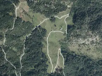 Huberalm aus der Vogelperspektive