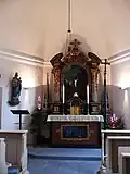 Der Barockaltar in der Hubertuskapelle
