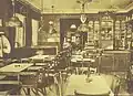 Innenansicht des damaligen Kaffeehauses Hudemann um 1906