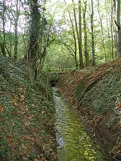 Kanalisierter Duffesbach, Grenze Efferen/Köln.