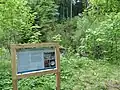 Infotafel an einem der Kalksteinbrüche