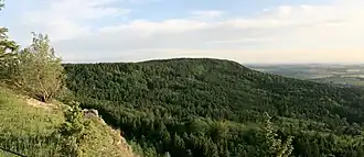 Der (9.) Hummelsberg von der elfthöchsten Erhebung der Schwäbischen Alb aus gesehen