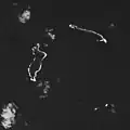 Satellitenbild 3. August 1978 (NASA) – Hunga Tonga und Hunga Haʻapai getrennt 1978