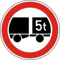 C-10 Verbot für Lastkraftwagen mit Anhänger über 5 t