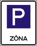 E-34 Beginn einer Parkzone
