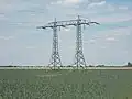 Portalmast mit einer Ebene für zwei Stromkreise