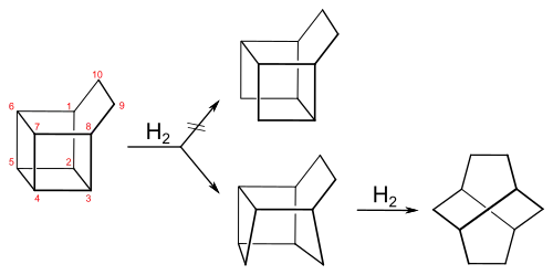 Katalytische Hydrierung von Basketan