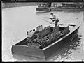 Miss America II, ein frühes Hydroplane nach dem Gleiterprinzip auf dem Maumee River in Toledo, 1920