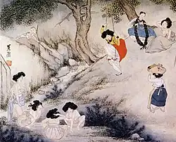 Darstellung des Künstlers Sin Yun-bok (1805)