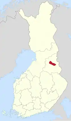 Lage von Hyrynsalmi in Finnland
