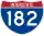 Straßenschild der I-182