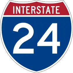 Straßenschild der I-24