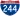 Straßenschild der I-244