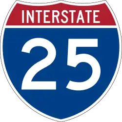 Straßenschild der I-25