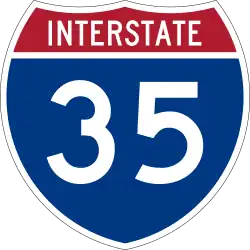 Straßenschild der I-35