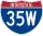 Straßenschild der I-35W