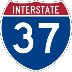 Straßenschild der I-37