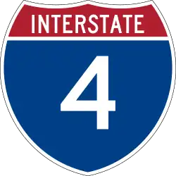 Straßenschild der I-4