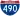 Straßenschild der I-490
